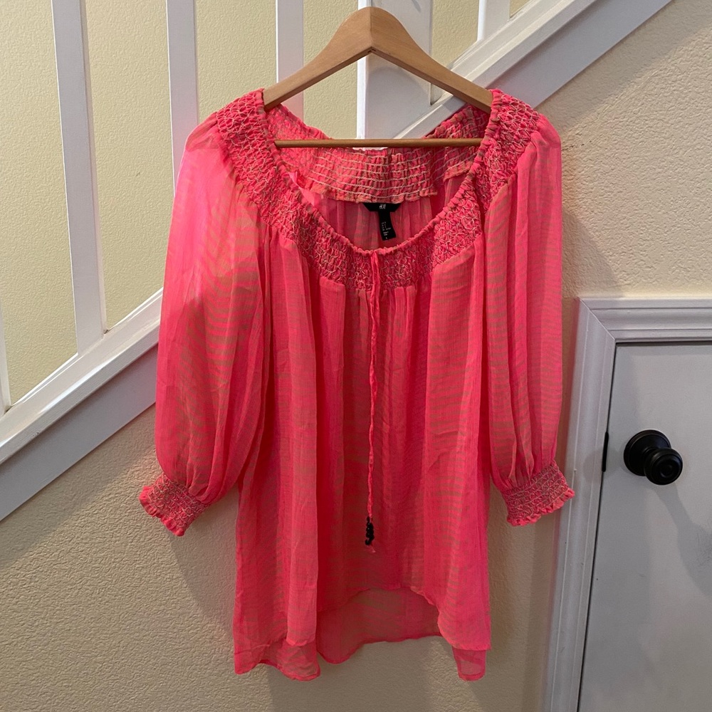 H & M Pink Sheer Top